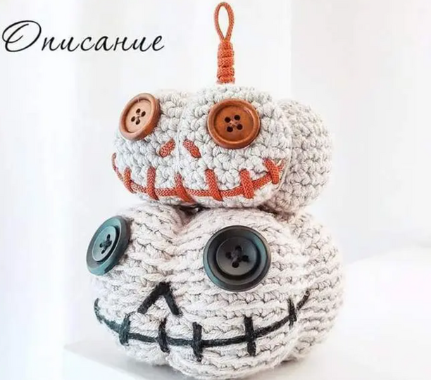 Kürbis Amigurumi Garn Häkeln Halloween Dekoration