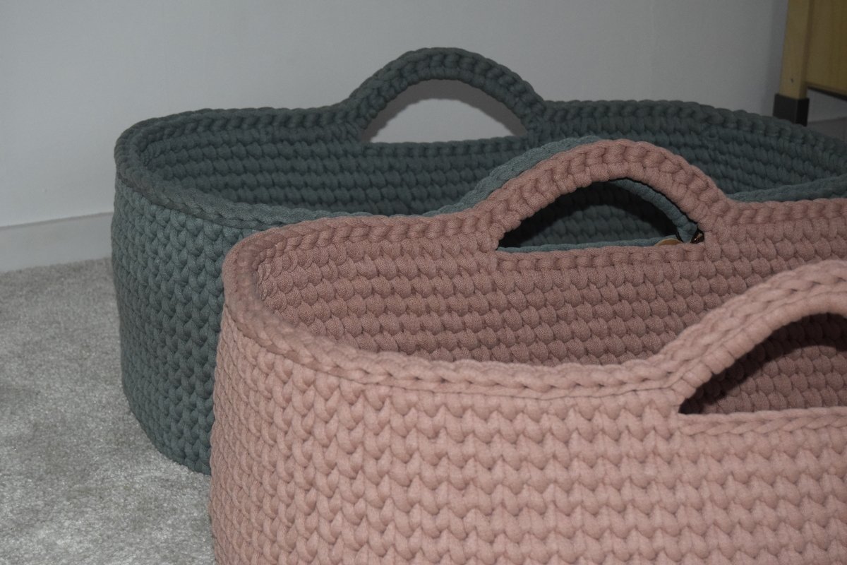 Bobbiny Moses Basket, crochet, baby, gift, birth - Image 12