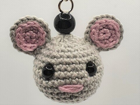 Häkelanleitung Maus Schlüsselanhänger häkeln DIY Amigurumi