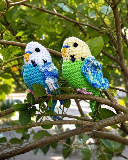 Wellensittich häkeln. Papagei Häkelanleitung. Amigurumi Vogel