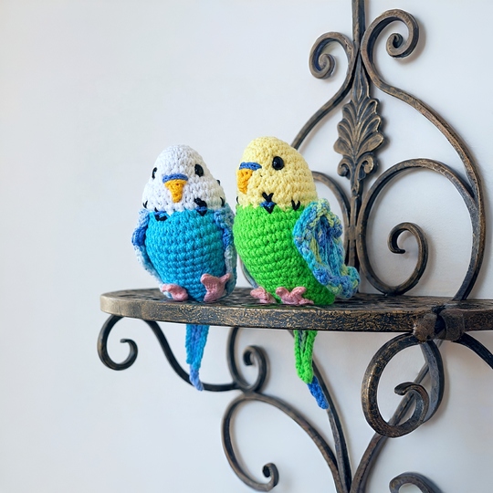 Wellensittich häkeln. Papagei Häkelanleitung. Amigurumi Vogel