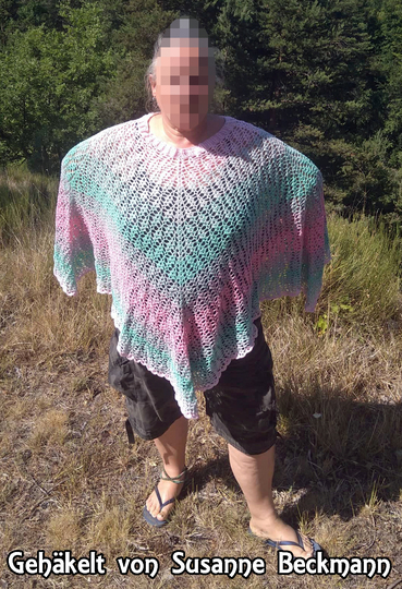 Crochet Pattern Poncho // Beach Cover KVADRAT Size S - XXXL