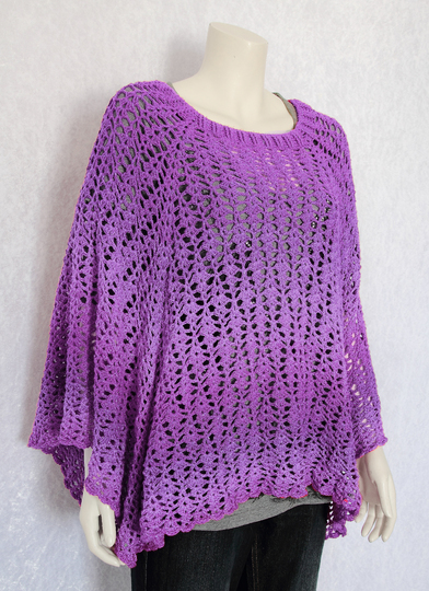 Crochet Pattern Poncho // Beach Cover KVADRAT Size S - XXXL