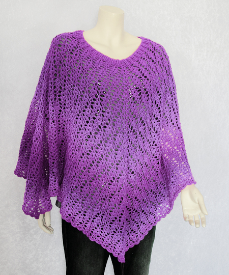 Crochet Pattern Poncho // Beach Cover KVADRAT Size S - XXXL