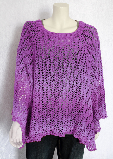 Crochet Pattern Poncho // Beach Cover KVADRAT Size S - XXXL