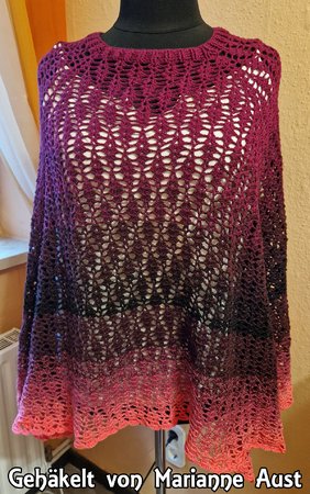 Crochet Pattern Poncho // Beach Cover KVADRAT Size S - XXXL