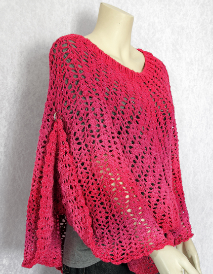 Crochet Pattern Poncho // Beach Cover KVADRAT Size S - XXXL