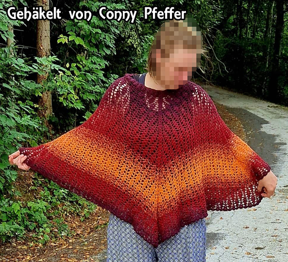 Crochet Pattern Poncho // Beach Cover KVADRAT Size S - XXXL