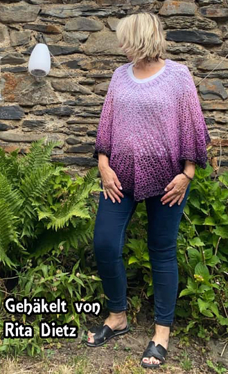 Crochet Pattern Poncho // Beach Cover KVADRAT Size S - XXXL