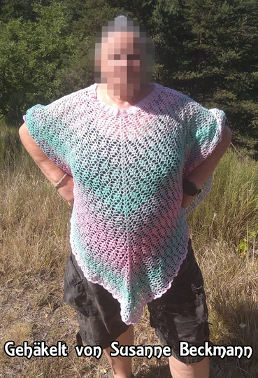 Crochet Pattern Poncho // Beach Cover KVADRAT Size S - XXXL