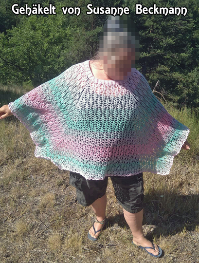 Crochet Pattern Poncho // Beach Cover KVADRAT Size S - XXXL
