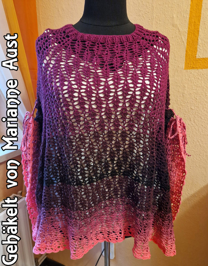 Crochet Pattern Poncho // Beach Cover KVADRAT Size S - XXXL