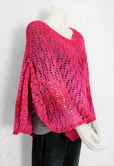 Crochet Pattern Poncho // Beach Cover KVADRAT Size S - XXXL