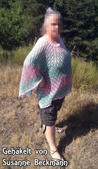 Crochet Pattern Poncho // Beach Cover KVADRAT Size S - XXXL