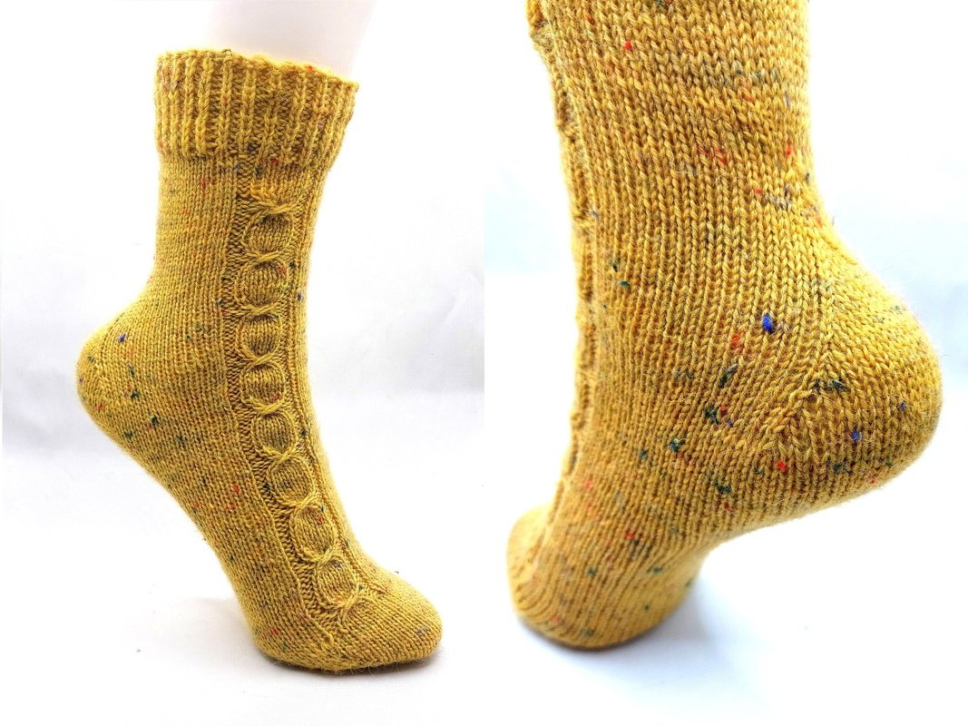 Fixe-Quicky-Ferse Perlenband, einfach Socken stricken, Gr. 34-45