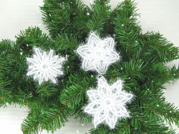 Häkelanleitung 3 Schneeflocken Häkelsterne
