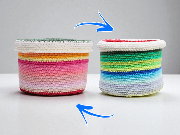 Zauberhaftes Wendekörbchen - Häkelanleitung