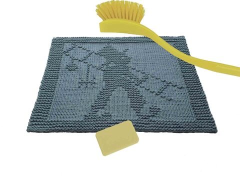 gestrickter Waschlappen Schornsteinfeger „ Sylvester Glückspilz “ Anleitung