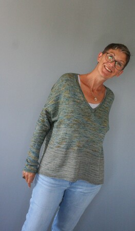 Comfy V Neck Sweater Anleitung Pullover mit V Ausschnitt 8 Größen