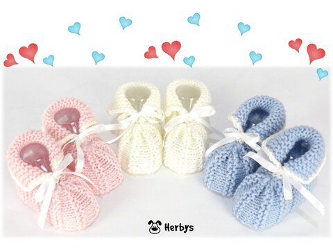 Strickanleitung Babyschuhe "Mascherl"