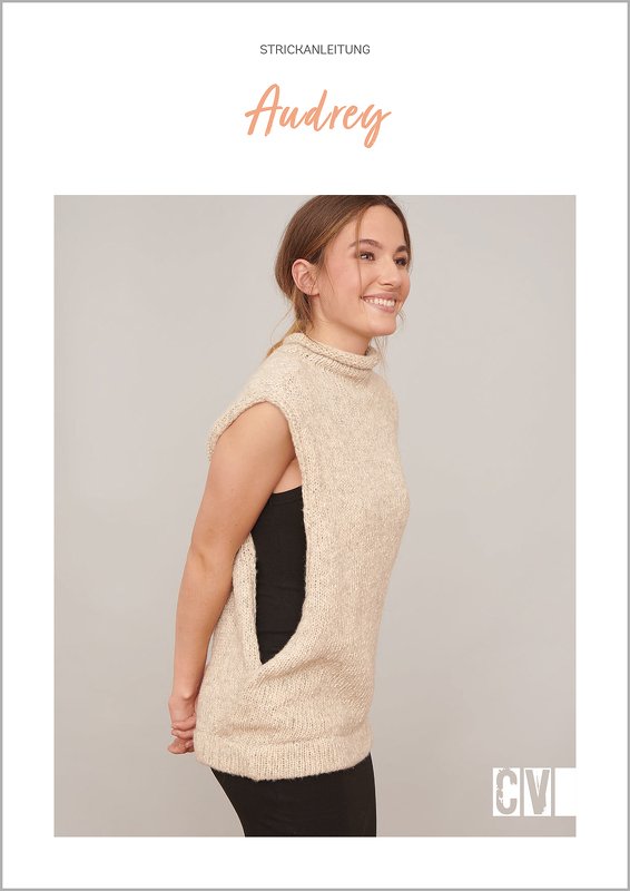 Strickanleitung Rollkragen-Pullunder/Slipover "Audrey"