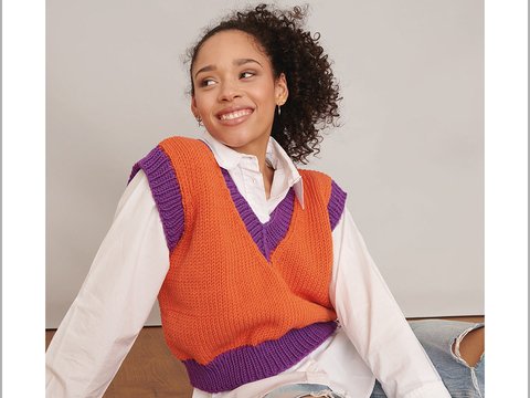 Strickanleitung Crop-Pullunder/Slipover "Emelie"