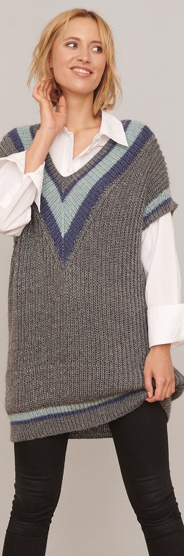Strickanleitung Pullunder/Slipover im Halbpatent-Muster "Manon" - Bild 2