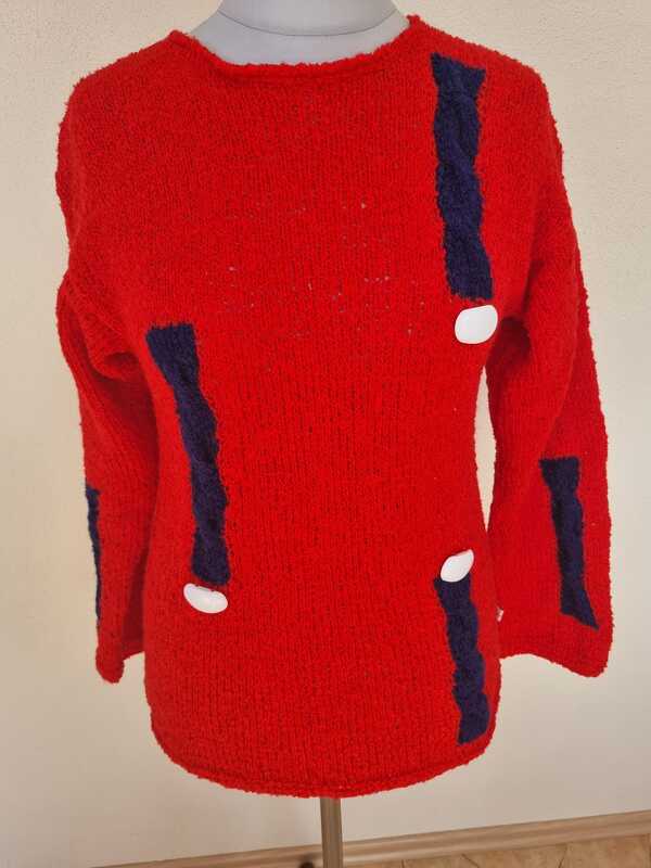 Anleitung Maritimer Pullover gestrickt Gr. 38/40