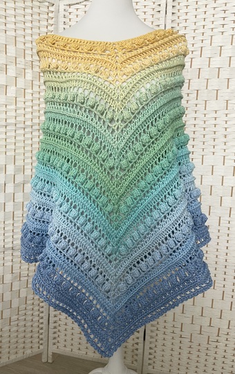 1-Bobbel-Knubbelchen-Poncho "Tropical Beach"