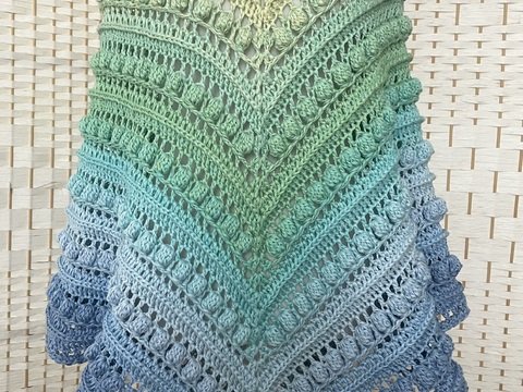 1-Bobbel-Knubbelchen-Poncho "Tropical Beach"