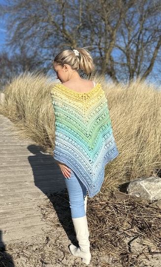 1-Bobbel-Knubbelchen-Poncho "Tropical Beach"