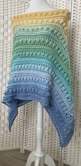 1-Bobbel-Knubbelchen-Poncho "Tropical Beach"