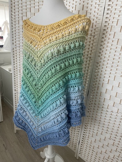 1-Bobbel-Knubbelchen-Poncho "Tropical Beach"