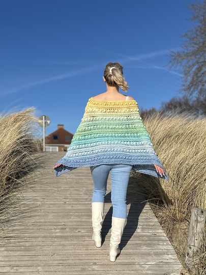 1-Bobbel-Knubbelchen-Poncho "Tropical Beach"