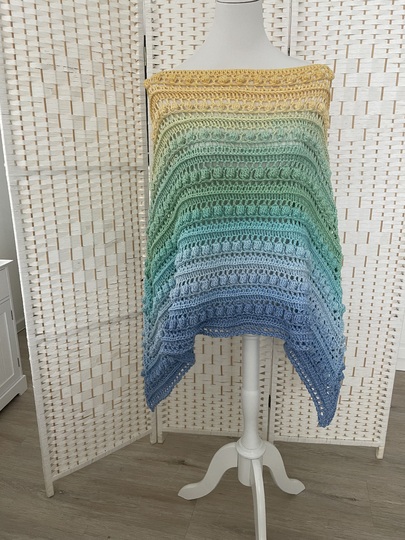 1-Bobbel-Knubbelchen-Poncho "Tropical Beach"