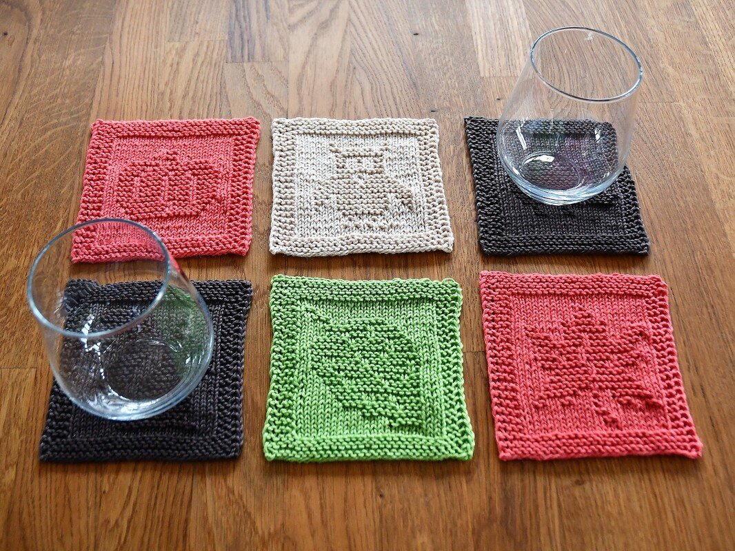 Strickanleitung Herbstdeko Untersetzer - ganz einfach
