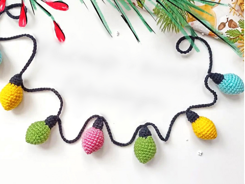 Weihnachtsgirlande Amigurumi Weihnachten Geschenk Häkeln Garn Dekoration
