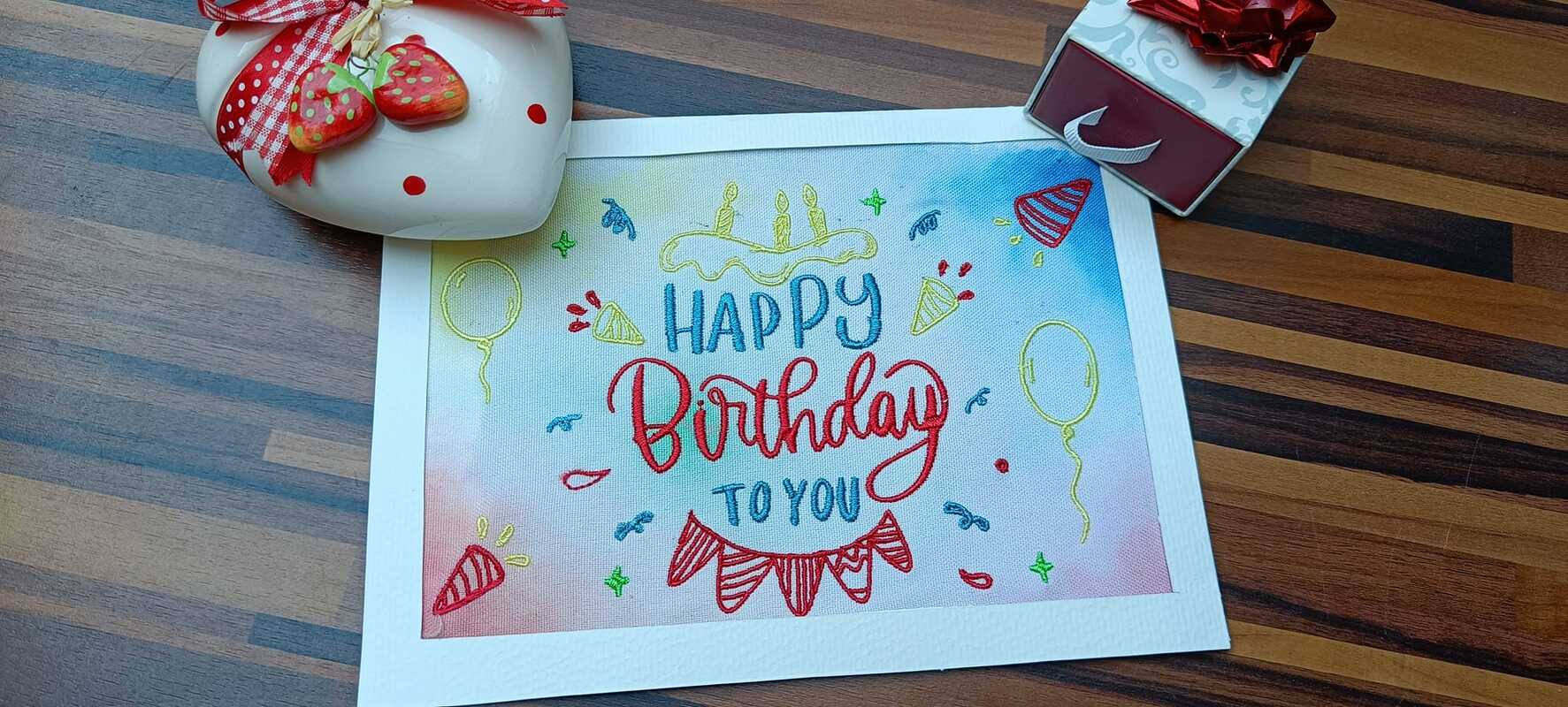 Stickdatei - Happy Birthday to You