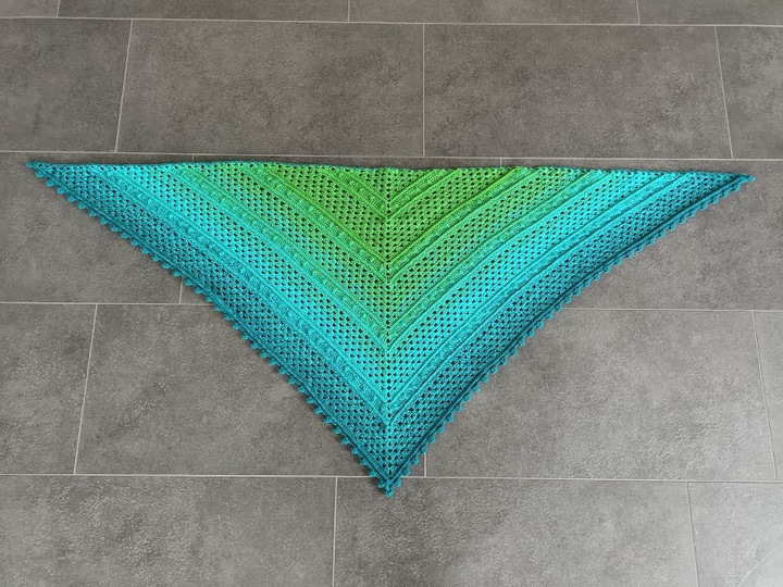 Häkelanleitung Paolina, Dreieckstuch, Schultertuch, Half-Granny-Muster