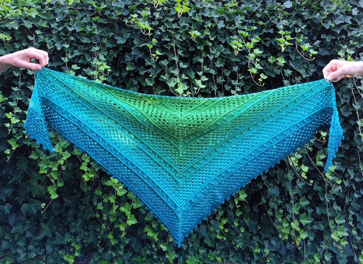 Häkelanleitung Paolina, Dreieckstuch, Schultertuch, Half-Granny-Muster