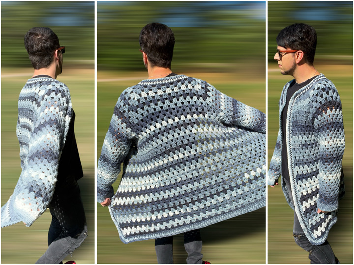 simple Granny Cardigan 2-in-1: Cardigan or Jacket - Crochet Pattern