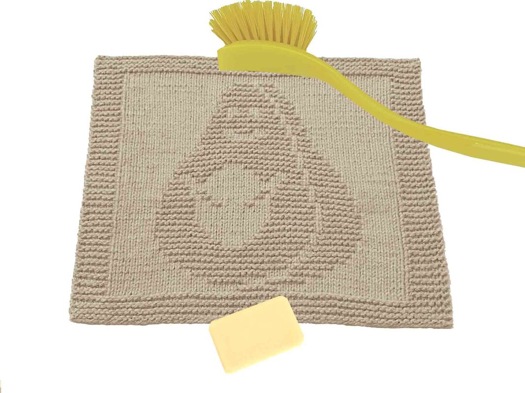 gestrickter Waschlappen / Spültuch Strickmotiv „ Avocado “ Anleitung Spüli