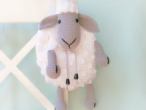 Schaf Rucksack Emma PDF - Häkelanleitung Deutsch Download Kinder