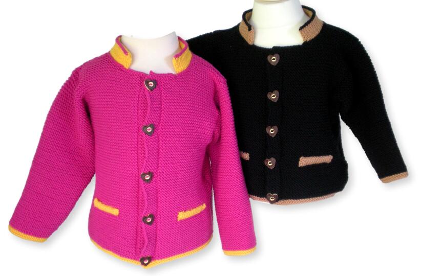 Trachtenjacke für Kinder in 3 Größen - Strickanleitung