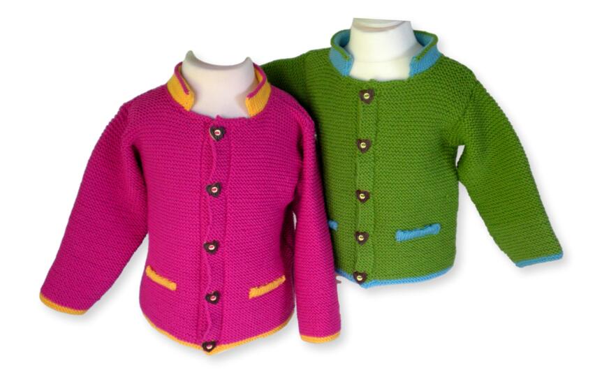 Trachtenjacke für Kinder in 3 Größen - Strickanleitung