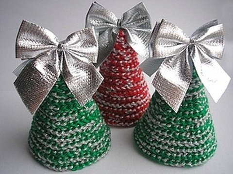 Weihnachtsbaum Häkeln Basteln Kleben Garn Pappe Weihnachten