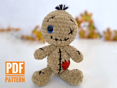 Crochet pattern Ghost doll, Halloween Amigurumi plush toy, fall decor
