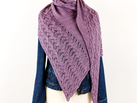 Strickanleitung Dreieckstuch – elegantes asymmetrisches Lacetuch