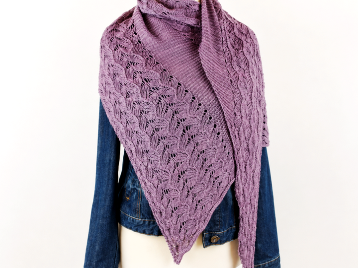 Strickanleitung Dreieckstuch – elegantes asymmetrisches Lacetuch