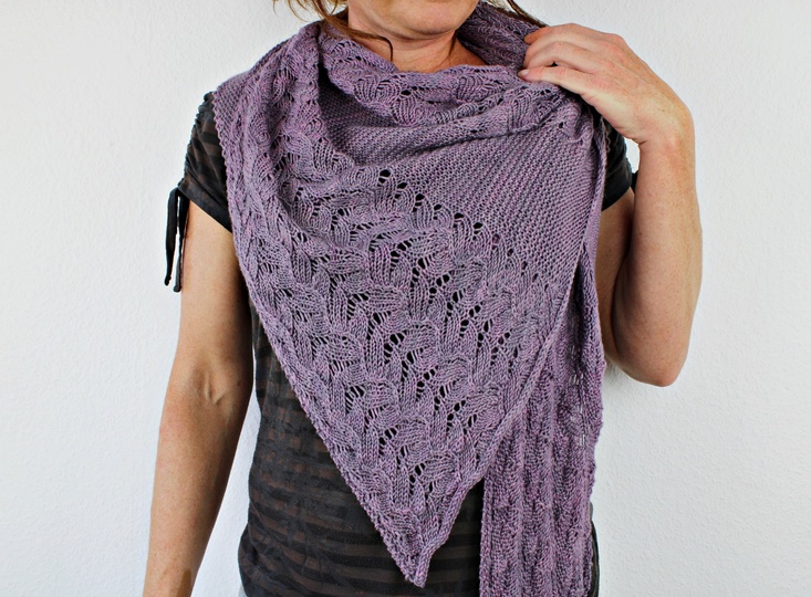 Strickanleitung Dreieckstuch – elegantes asymmetrisches Lacetuch